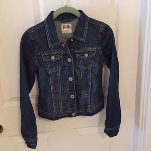 Aeropostale girls distressed jean jacket